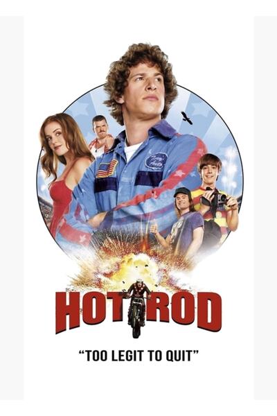 Universal Poster decorativ din lemn cu filmul Hot Rod și Andy Samberg