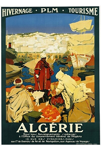 Universal Алжир Африка Плакат за пътуване Картина Дървен плакат Декоративен