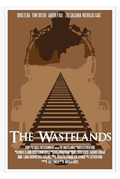 Universal Декоративен дървен плакат  "Wastelands " (кафяв) за маса