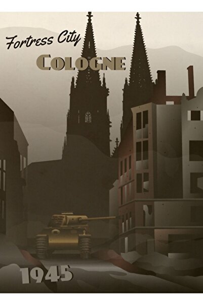 Universal Köln 1945 - Tankovi dvoboji Putnički poster Slikanje Drveni poster ...