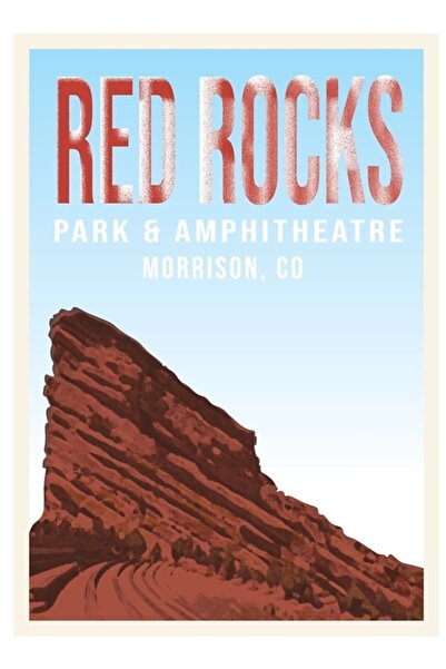 Universal Декоративен дървен плакат с картина на червени скали