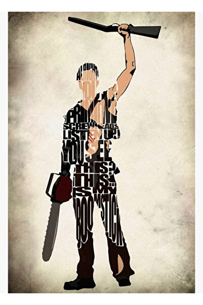 Universal Аш - Злите мъртви Дървен декоративен плакат