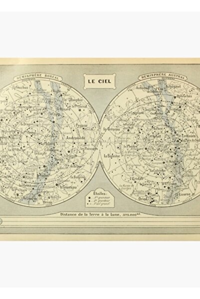 Universal Γαλλικός χάρτης αστερισμών Ξύλινη διακοσμητική αφίσα