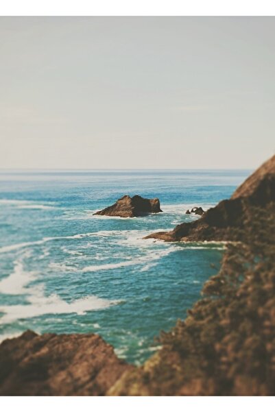 Universal Διακοσμητική ξύλινη αφίσα με σχέδιο την ακτή του Όρεγκον