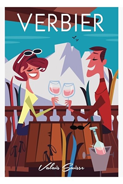 Universal Декоративен дървен плакат-картина с Вербиер и каяк