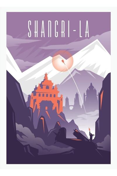 Universal Orașe pierdute: Shangri-la Tablo Poster decorativ din lemn