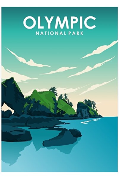 Universal Εκθεσιακός πίνακας αφίσας ταξιδιού στο Ολυμπιακό Εθνικό Πάρκο, Ξύλι...