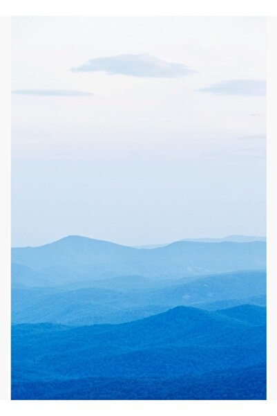 Universal Tablou cu Munții Blue Ridge, poster decorativ din lemn