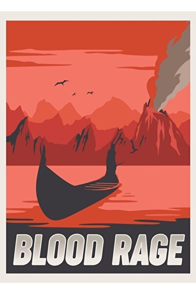 Universal Επιτραπέζιο παιχνίδι Blood Fury - Μινιμαλιστικό στυλ αφίσας ταξιδιο...