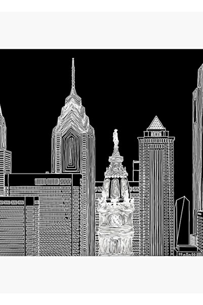 Universal Poster decorativ din lemn Philly Tablo