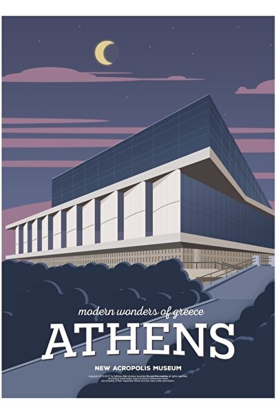 Universal Νέο Μουσείο της Ακρωπόλης, Αθήνα (gr) Ξύλινη ζωγραφική αφίσα διακοσ...