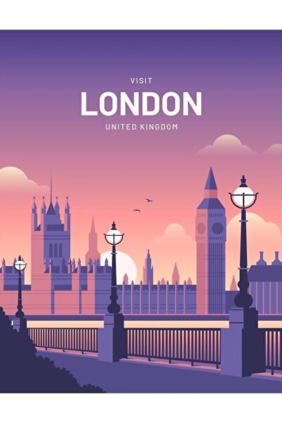 Universal Poster decorativ din lemn cu diagrame de călătorie Londra United Ki...