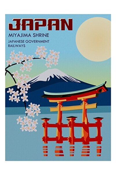 Universal Poster de călătorie în Japonia, tablou decorativ din lemn