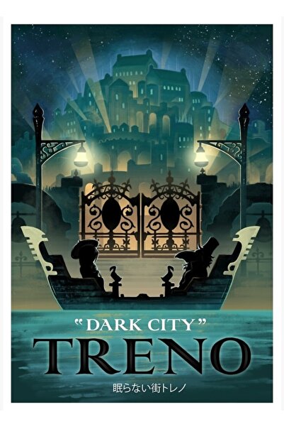 Universal Final Fantasy Ix - Poster decorativ din lemn Treno Tablo