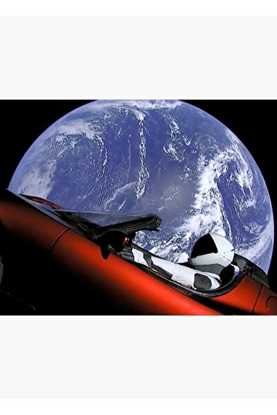 Universal Poster decorativ din lemn cu pictură cu astronautul către Marte