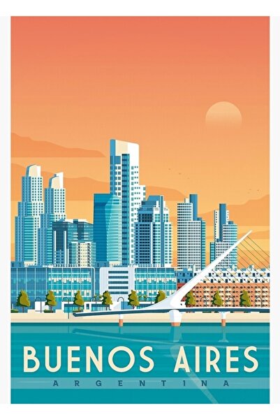 Universal Буенос Айрес - Аржентина Дървен декоративен плакат