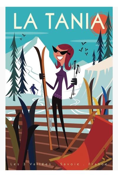 Universal Αφίσα La Tania Kayak, Ξύλινη Διακοσμητική Αφίσα, Πίνακας ζωγραφικής