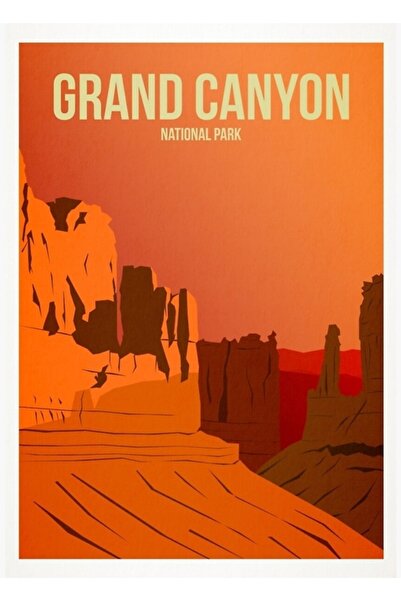 Universal Επιτραπέζια ξύλινη διακοσμητική αφίσα του Εθνικού Πάρκου Μεγάλο Κάνυον