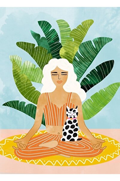 Universal Διαλογισμός με τη γάτα σας # εικονογράφηση # Εικόνα Πίνακας Ζωγραφι...