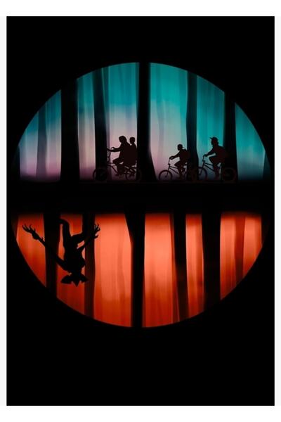 Universal Ξύλινη διακοσμητική αφίσα με ζωγραφική σε στυλ Foreign Things