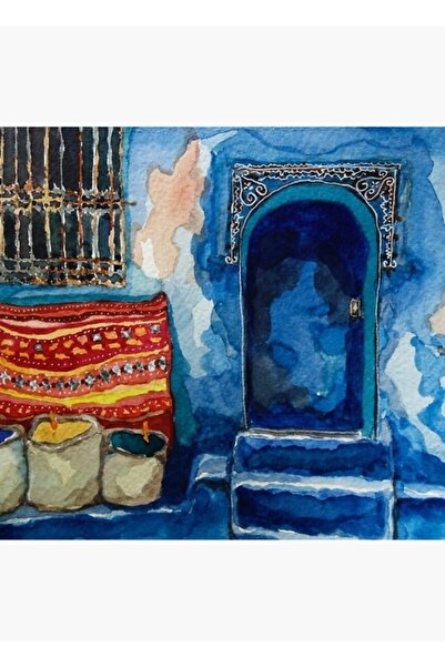 Universal Διακοσμητική Ξύλινη Αφίσα Μαροκινής Ζωγραφικής