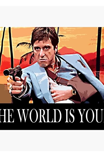 Universal Ο κόσμος είναι δικός σου, ξύλινη διακοσμητική αφίσα ζωγραφικής