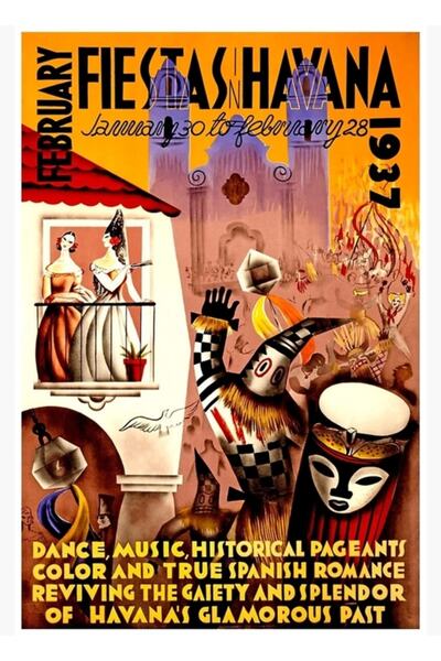 Universal Poster de călătorie în Cuba, tablou decorativ din lemn