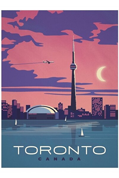 Universal Toronto - Canada Poster decorativ din lemn pentru pictură pe tabla