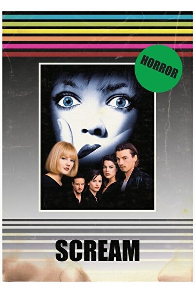 Universal Το έργο ζωγραφικής με αφίσα ταινίας τρόμου σε στυλ Vhs του 1996, ξύ...