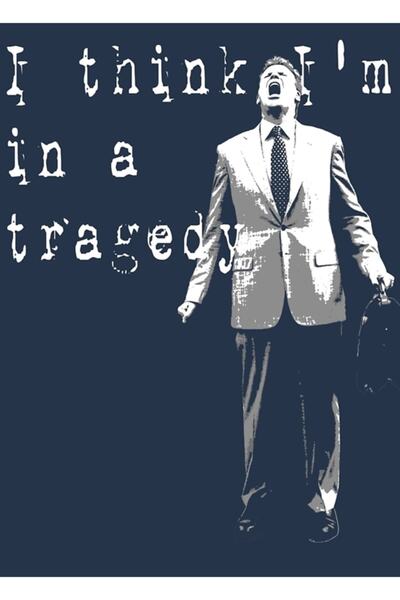 Universal Считам, че съм в трагедия. Декоративен дървен плакат с картина.