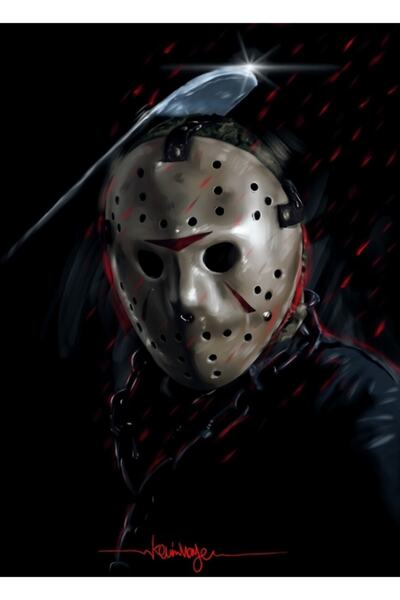 Universal Poster decorativ din lemn Jason Voorhees