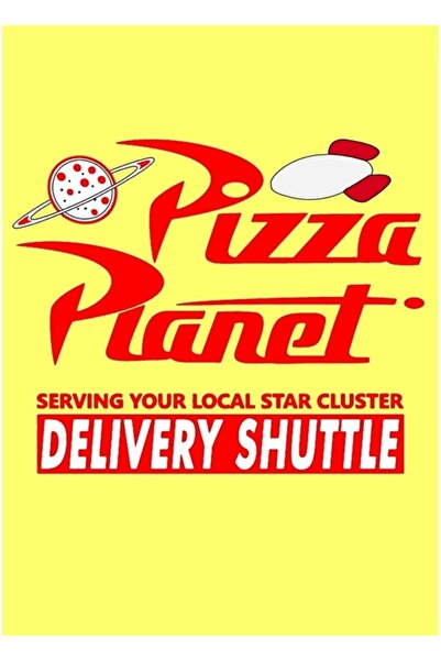 Universal Πίνακας "Πλανήτης της Πίτσας " Ξύλινη Διακοσμητική Αφίσα