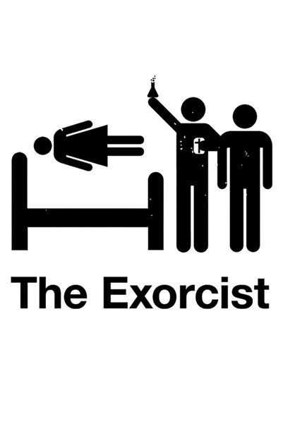 Universal Poster decorativ din lemn în stil minimalist Exorcist