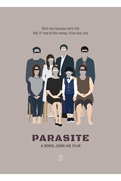 Universal Parazit Tablo Ahşap Poster Dekoratif