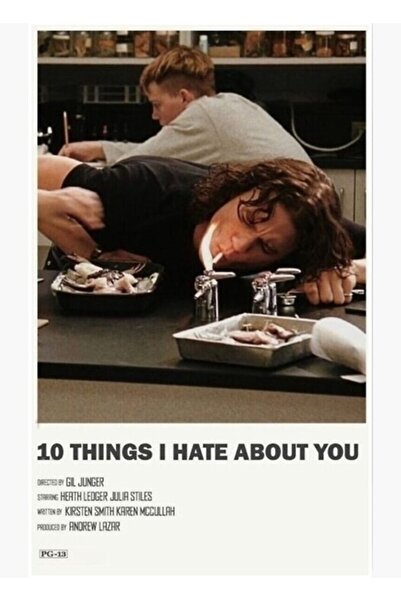 Universal 10 Lucruri pe care le urăsc pe tine Tablou de film Poster din lemn ...