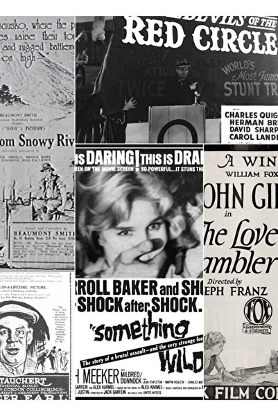 Universal Vintage Movies Black and White Montage # 7 Table Wooden Poster Deco...