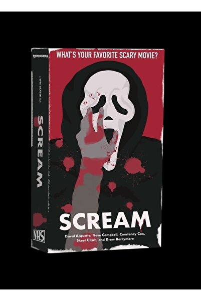 Universal Scream Ghostface Vintage Vhs Sanat Tablo Ahşap Poster Dekoratif
