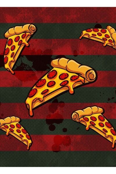 Universal Ταινίες τρόμου και ζωγραφική πίτσας σε ξύλινη αφίσα διακοσμητική