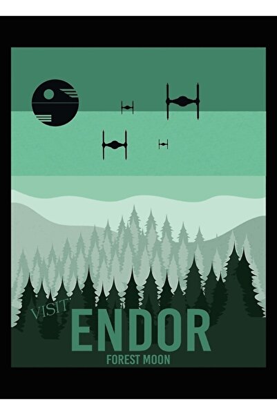 Universal Декоративен дървен плакат с картина на Ендор "