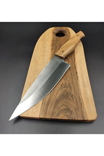 Sanathobi El Yapımı Şef Bıçağı, Ahşap Saplı, Profesyonel N690 Mutfak Bıçağı (c6)