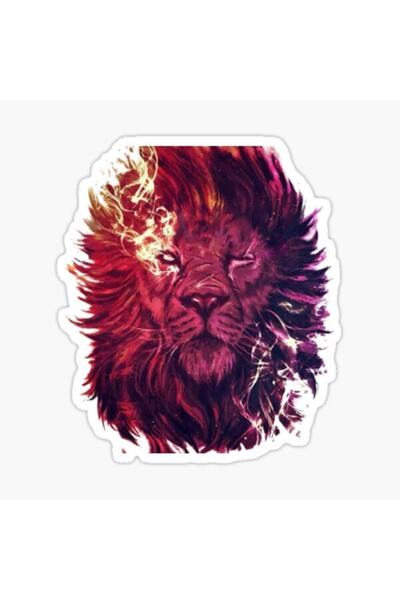 TSC Autocolant colorat pentru mașină cu leu de 17 cm - Etichetă de lipire J1