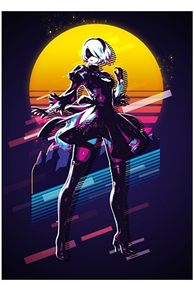 Universal Nier Otomata - 2b *Ρετρό της δεκαετίας του '80* Ξύλινη Διακοσμητική...