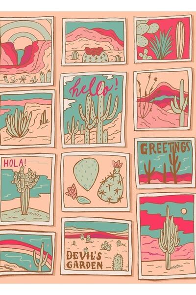 Universal Cărți poștale retro cu tematică de deșert, tablou, poster din lemn,...