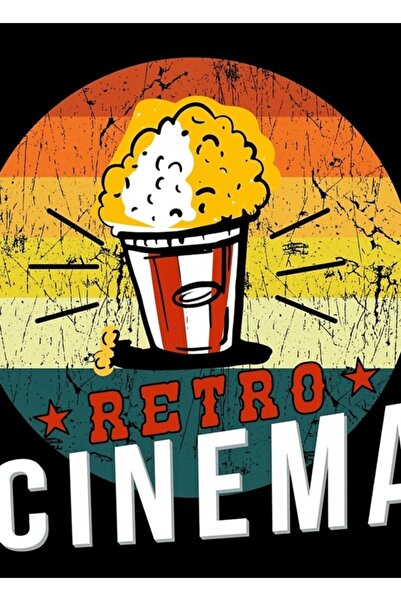 Universal Ρετρό Κινηματογράφος Ποπ κορν Ξύλινη Αφίσα Ταινιών Διακοσμητική