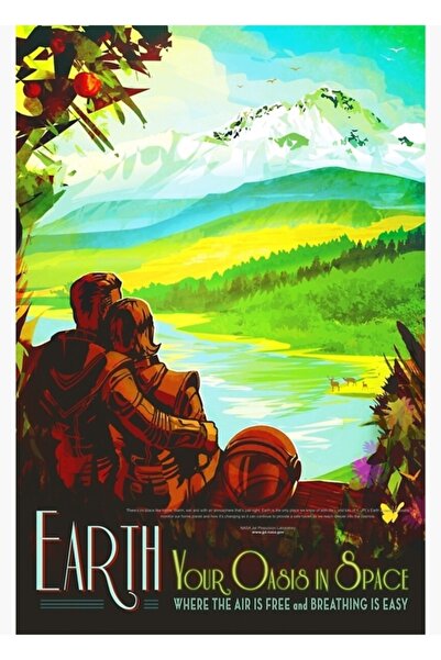 Universal Lumea - Poster retro spațial NASA (Viziuni ale viitorului NASA) Tab...