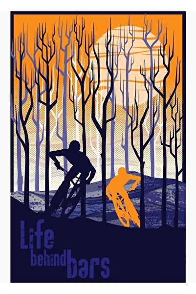 Universal Ρετρό πινακίδα ποδηλάτου βουνού, εικονογραφημένος πίνακας, ξύλινη α...