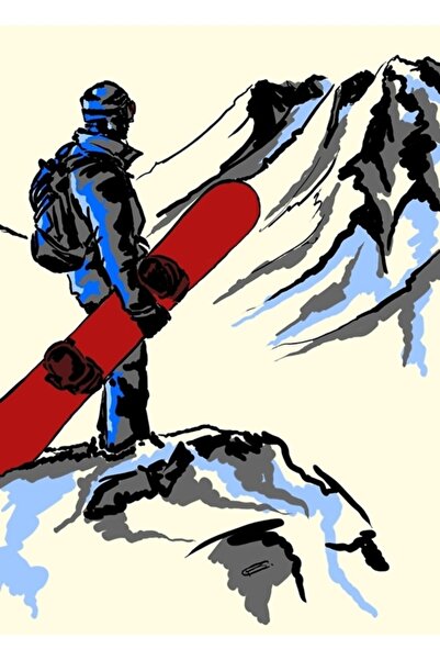 Universal Διακοσμητική Ξύλινη Αφίσα Σνόουμπορντ