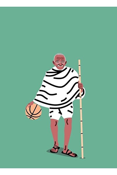 Universal Poster decorativ din lemn Balling Gandhi