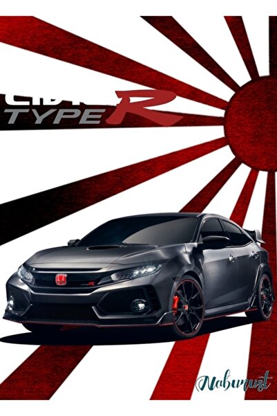 Universal Διακοσμητική Ξύλινη Αφίσα Τραπεζιού Civic Type R