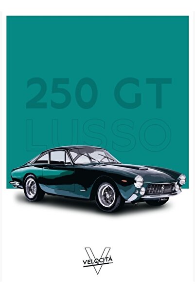 Universal 250 Gt Lusso Ξύλινη Αφίσα Τραπεζιού Διακοσμητική